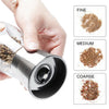 2 Pcs Manual Salt And Pepper Mill Spice Grinder Hand Shaker Set Stainless Steel