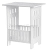 White Bedside Table Cabinet Side End Table Tea Coffee Lamp Plant Stand Organizer