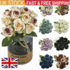 10 Heads Silk Rose Artificial Flowers Fake Bouquet Buch Wedding Home Party Decor