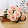 10 Heads Silk Rose Artificial Flowers Bunch Bouquet Wedding Home Party Decor UK