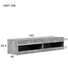 Wall Mounted TV Cabinet Stand Entertainment Floating Wall Unit High Gloss 140cm