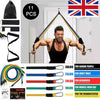 11x Fitness Resistance Band Rope Tube Latex Elastic Exercise For Gym Yoga Pilate