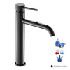Bathroom Basin Mixer Taps Single Lever Tall Counter Faucet Black Brushed Tap