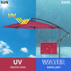 3M Garden Outdoor Banana Parasol Sun Shade Patio Hanging Umbrella Cantilever UK