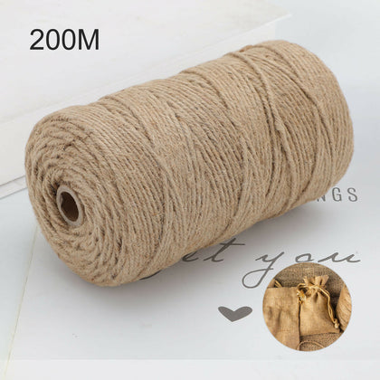 200m 3 Ply Natural Brown Soft JUTE TWINE Sisal String Rustic Cord Shabby