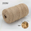 200m 3 Ply Natural Brown Soft JUTE TWINE Sisal String Rustic Cord Shabby