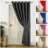 Thick Thermal Blackout Door Curtains Eyelet Ring Top Ready Made Single Panel