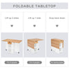 Mondeer Mobile Drop Leaf Table Folding Dining Table with 1 Drawer White & Oak