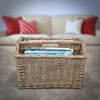 Wicker Multi-Purpose Magazine Newspaper Storage Rack Holder Basket Box