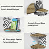 Alsonerbay Corner Shelf, 4 Tier Corner Shelves Rustic Wood Floating Shelf Cactus