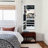 Jewellery Cabinet Mirror Door Hanging Wall Mounted Jewellery Storage UK