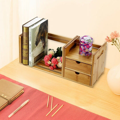 Wooden Office Desk Organizer Table Bookcase Storage Shelf Drawers Bedroom UK