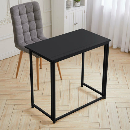 Home Office Laptop Computer Desk Folding Table Wood Metal Writing Working Desk