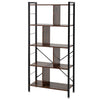 Vintage 4 Tier Rustic Wood Bookcase Bookshelf Storage Display Shelving Stand