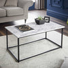 Large Marble Effect Coffee Table Living Room Side Table Set Sofa Side End Table
