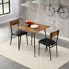 Dining Table and Chairs with PU Leather Set Kitchen Breakfast Bar Furniture HT