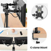 13"- 27" Double Dual Display Computer Screen Monitor Arm Mount Desk Stand LED CC