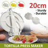 20cm Aluminium Cast Iron Corn And Flour Tortilla Roti Flatbread Press Maker UK