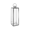 Chrome Glass Designe Large Metal Candle Holder Floor Lantern Hurricane Windproof