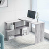 L-Shape 360° Rotating Computer PC Desk Corner Table w/Storage Shelf Home Office