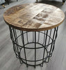Round Industrial Side Table Coffee Tea Lamp Plant Stand Vintage Retro Furniture