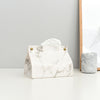 Leather Tissue Box Cover Marbling Napkin Paper Holder Case for Home Hotel Office