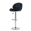Set of 2 Velvet Bar Stools Swivel Chairs Height-adjustable Chrome Leg Kitchen