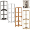 5 Tier Corner Shelving Unit Triangle Bookcase Storage Display Shelf Free Stand