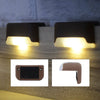 LED Solar Powered Fence Wall Lights Step Stair Path Decking Outdoor Garden Lamp