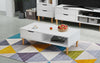 TV Cabinet Vintage TV Stand Console Table TV Unit Centre Table with Storage Cube