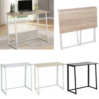 Small Computer Desk Folding Laptop PC Table Home Office Study Corner Desk Wooden