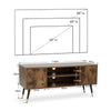 Retro TV Unit Stand TV Cabinet Industrial Style Metal Feet w/ 2 Storage Cube MDF