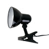 Contemporary Desk Lamp Clip On Spotlight Table Gloss Black Finish Metal Lamp