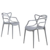 Set of 4 Masters Chairs Modern Style Office Home Dining Chairs Black/White/Gr