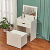 Dressing Table Stool Bedroom Vanity Makeup Desk w/Mirror&Drawe