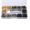 Metal 100Sets Snap Fasteners Poppers Press Stud Kit Buttons with Fixing Tools