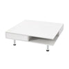 Coffee Table with 2 Storage Drawers Modern Home Living Room Table 4 Metal Legs