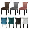 2x Crushed Velvet Dining Chairs Knocker Back/Ring Back Padded Seat Kitchen Chair