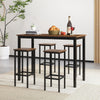 Set of 4 Industrial Bar Stools Dining Bar Counter Height Chair Kitchen Breakfast