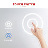 Black Round LED Bathroom Mirror with Touch Sensor Wall Mounted Demister Anti-fog