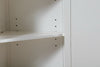 Small Oak Off White Painted Corner Storage Cupboard | Wooden Hallway Cabinet