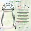 230CM Metal Garden Arch Heavy Duty Arbor Climbing Trellis Pergola Decoration