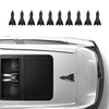 10pcs Car Roof Spoiler Shark Fin Car Decor Carbon Fiber Mini Weatherproof