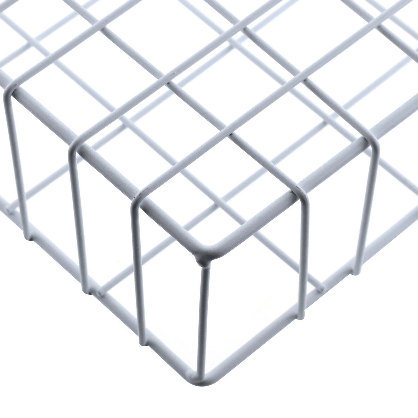 Simple Style Wire Magazine Newspaper Basket Wall Mounted Post Storage Rack Black