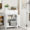 Bathroom Floor Cabinet Wooden Storage Cupboard W/ Drawer & Adjustable Shelf