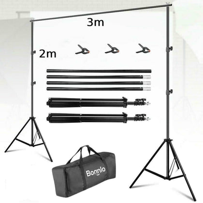 Photography Adjustable 2X3M Background Support Stand Backdrop Stand w/ Bag UK