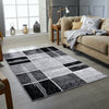 GREY BLACK MODERN DESIGN RUG SOFT LARGE LIVING ROOM FLOOR BEDROOM CARPET RUGS