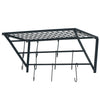 Metal Kitchen Pot Pan Utensil Rack Wall Mounted Organizer With Hanging Hooks