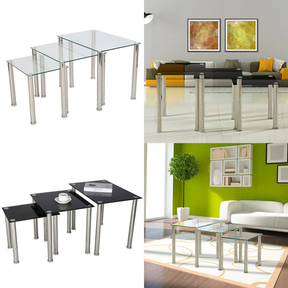 3 coffee set tables home living room black and white furniture metal feet