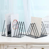 Simple Style Rose Gold Triangle Iron Wire Magazine Rack Black White Bookshelf UK